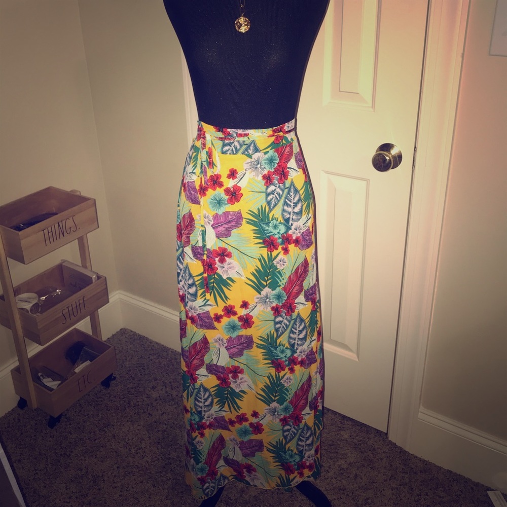 Floral wrap skirt